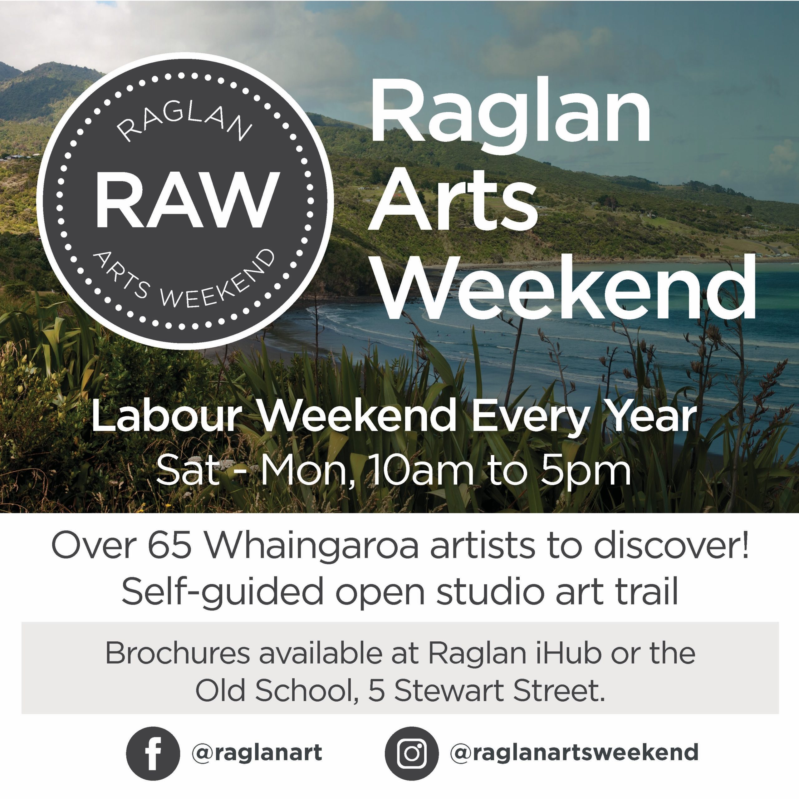 RAW 2025 270x270mm iHub_ad Artists at work gallery, Raglan 2024